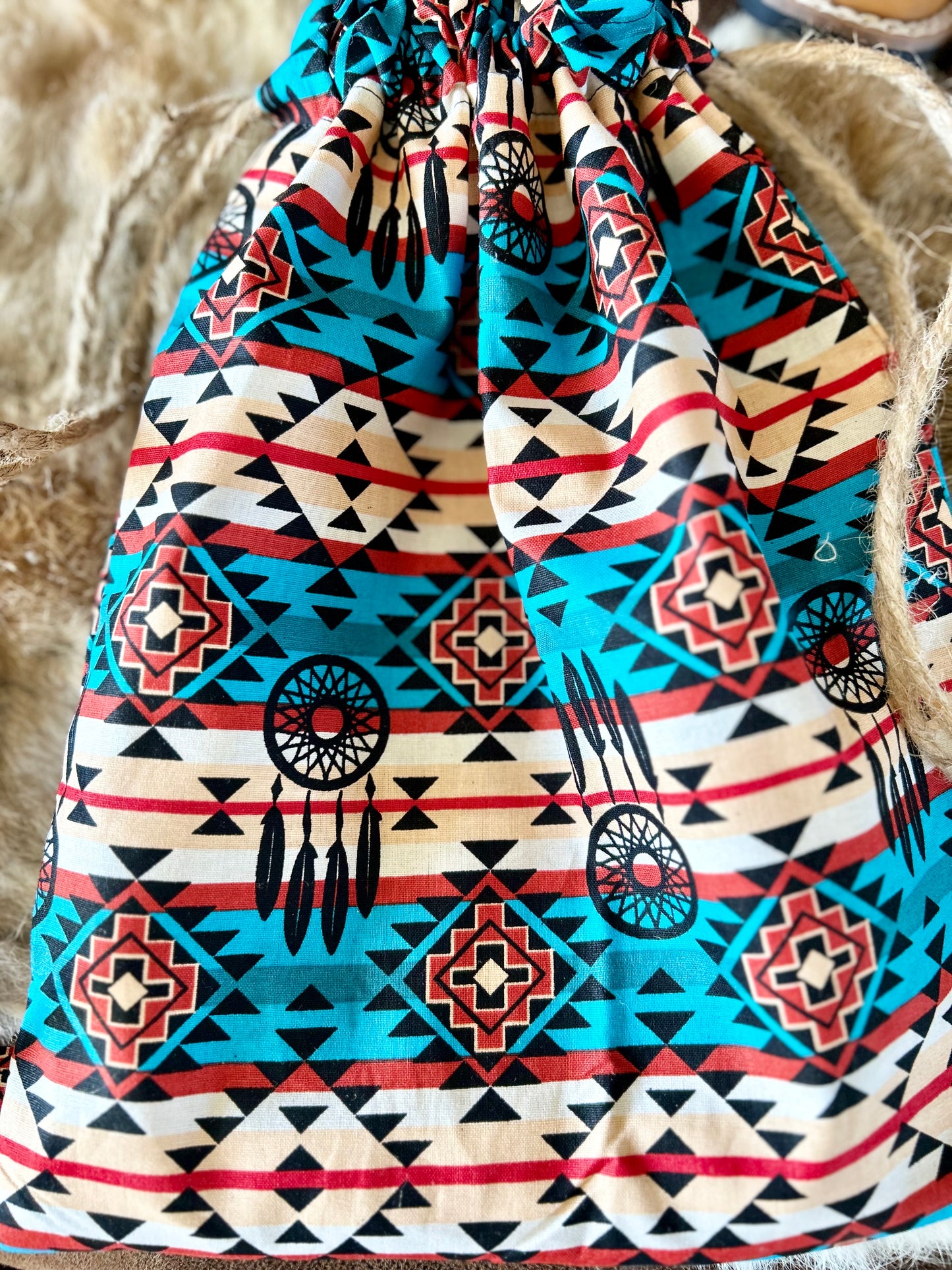 Handmade cowbaby drawstring bag 🌵