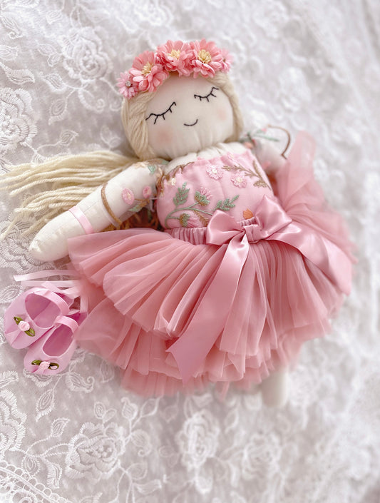 Floral spring Ballerina heirloom doll