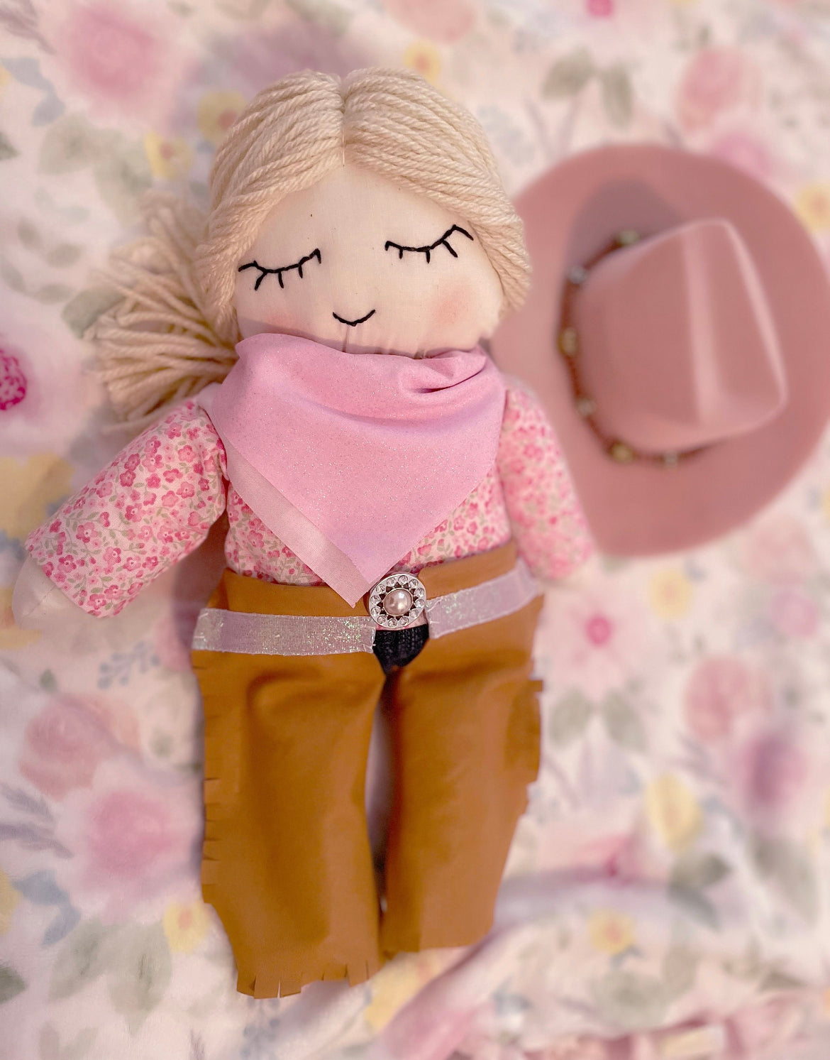 Handmade Cowgirl Doll, Heirloom Doll, Rag Doll