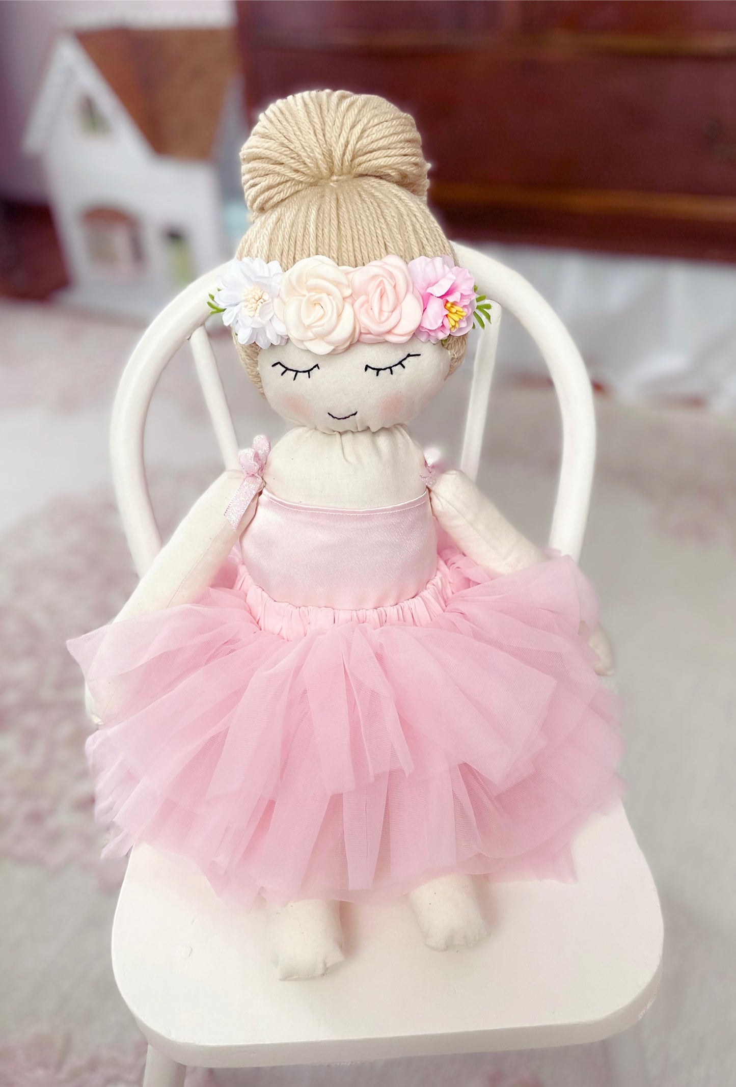 Anna Ballerina Doll, Handmade Doll, Heirloom Doll, Cloth Doll, Rag Doll, First Doll, Ballet Girl