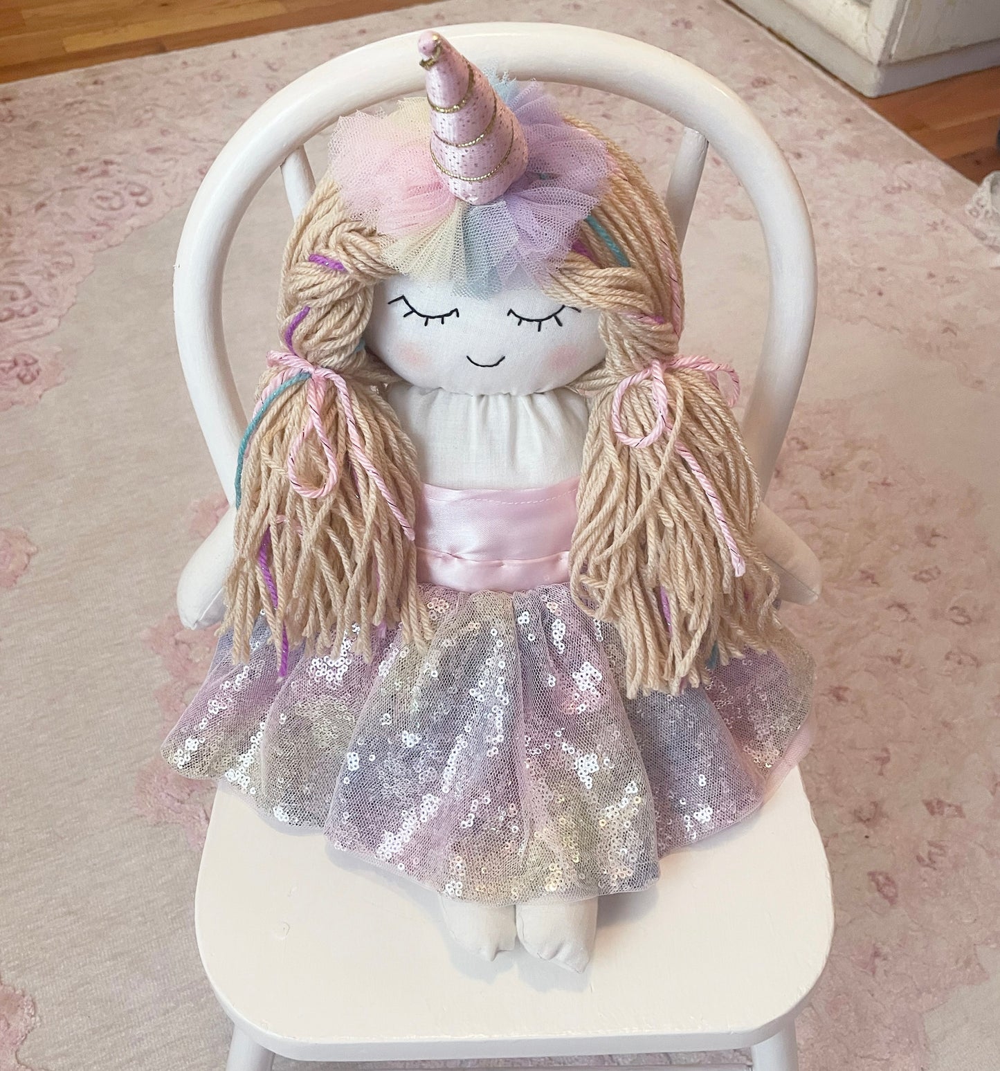 Fairy Unicorn Princess Doll, heirloom doll, handmade doll, unicorn doll, fairy doll, first doll, cloth doll, rag doll