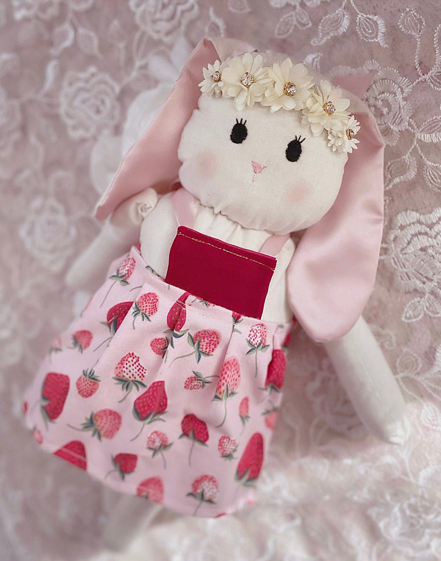 Bella Bunny Doll, Rabbit Doll, Stuffed Rabbit, Vintage Bunny Doll, Heirloom Doll, First Doll, Rag Doll, Cloth Doll, Handmade Doll, Stuffed Bunny, Plushie