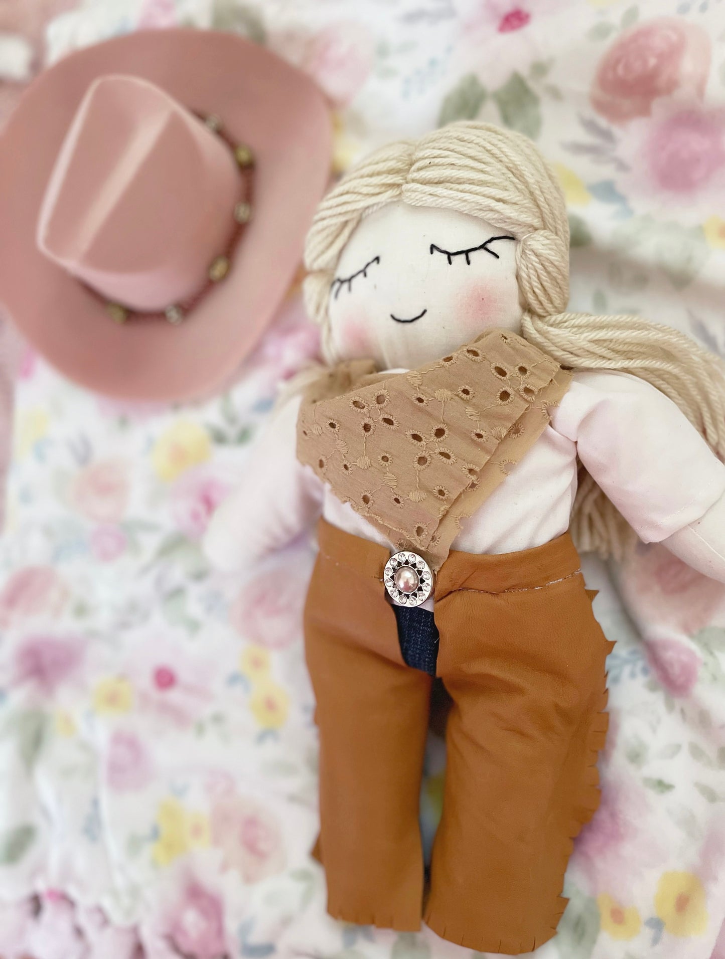 Cowgirl doll, heirloom handmade cowgirl doll