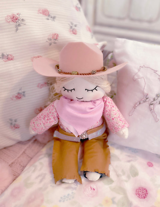 Handmade Cowgirl Doll, Heirloom Doll, Rag Doll